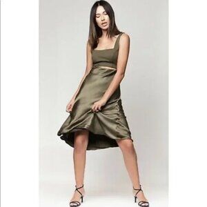 *NWT* Revolve Donna Mizani Regina Fall Chic Midi Dress Green Medium